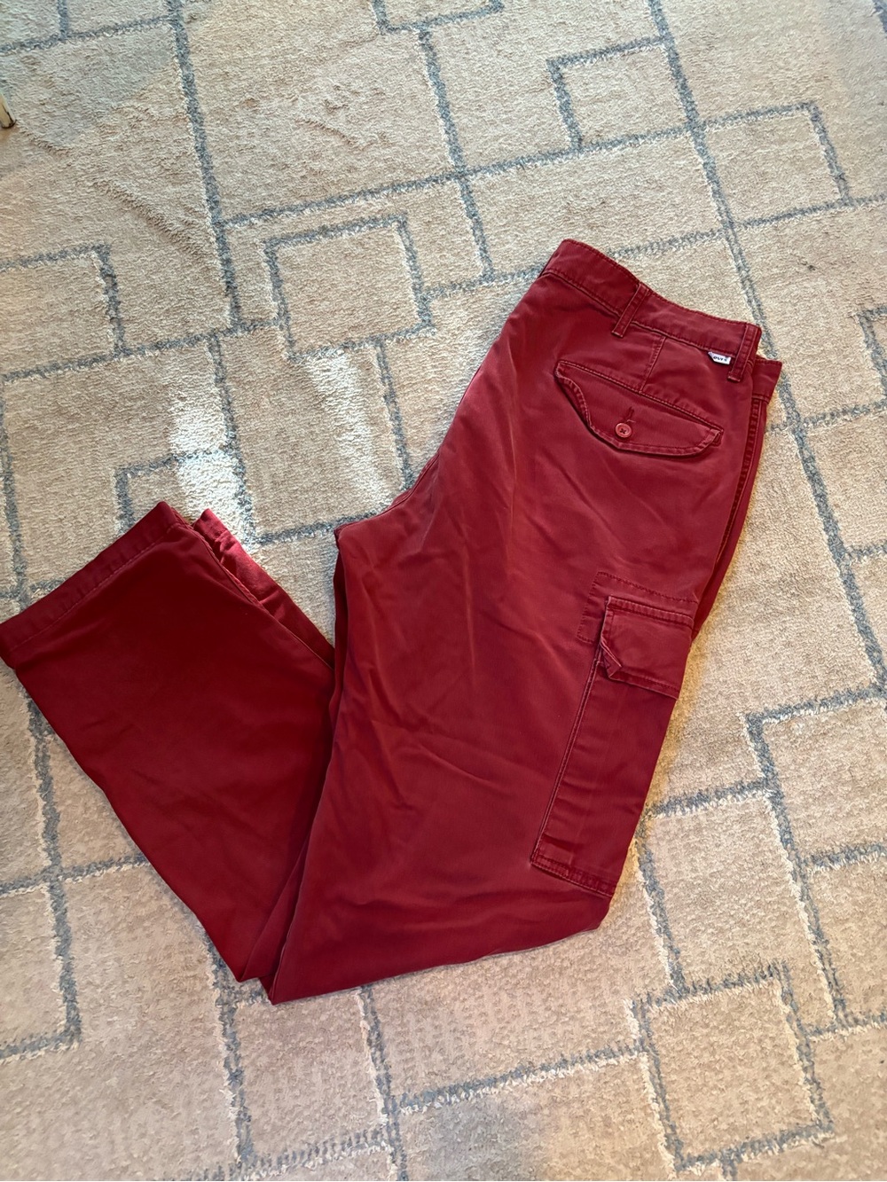 Levi's Men's Deep Red Cargo Pants
